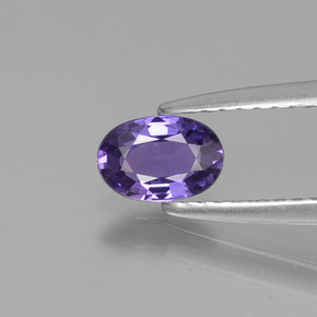 Zafiro violeta natural de 0,51 ct, corte óvalo, VVS-VS