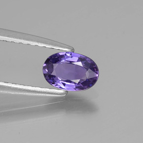 Zafiro violeta natural de 0,51 ct, corte óvalo, VVS-VS