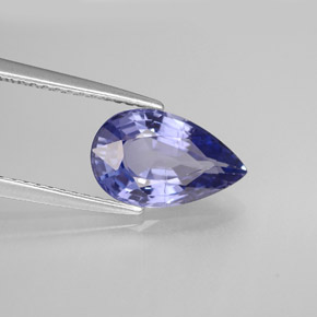 Zafiro azul natural de 2,60 ct, en forma de pera, VVS-VS