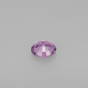 Zafiro violeta natural de 0,49 ct, corte redondo, VVS-VS