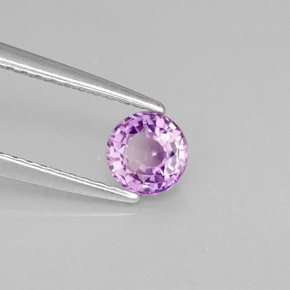 Zafiro violeta natural de 0,53 ct, corte redondo, VS