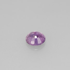 Zafiro violeta natural de 0,53 ct, corte redondo, VS