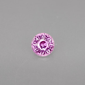 Zafiro violeta natural de 0,46 ct, corte redondo, VS
