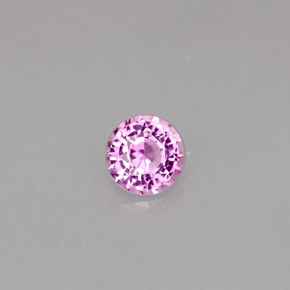 Zafiro violeta natural de 0,46 ct, corte redondo, VS