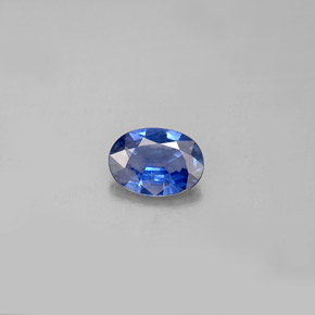 Zafiro azul natural de 0,77 ct, corte óvalo, VS