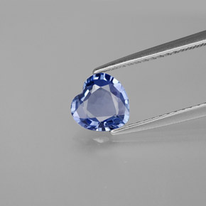Zafiro azul natural de 0,93 ct, forma de corazón, VVS-VS