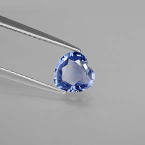 Zafiro azul natural de 0,93 ct, forma de corazón, VVS-VS