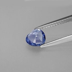 Zafiro azul natural de 0,93 ct, forma de corazón, VVS-VS