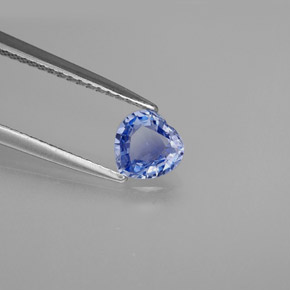 Zafiro azul natural de 0,71 ct, forma de corazón, VVS-VS