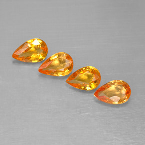 Gemas de zafiro oro natural de  ct, en forma de pera, VS