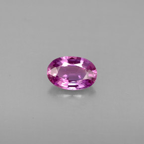 Zafiro púrpura natural de 0,60 ct, corte óvalo, VVS-VS
