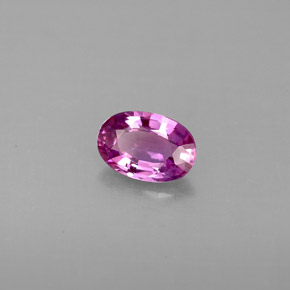Zafiro púrpura natural de 0,60 ct, corte óvalo, VVS-VS