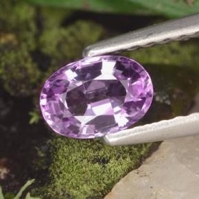 Zafiro violeta natural de 0,60 ct, corte óvalo, VVS-VS