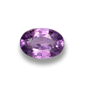 Zafiro violeta natural de 0,59 ct, corte óvalo, VS