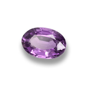 Zafiro violeta natural de 0,59 ct, corte óvalo, VS