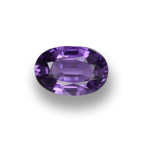 Zafiro violeta natural de 0,52 ct, corte óvalo, VS