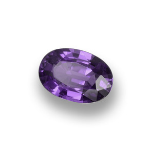 Zafiro violeta natural de 0,52 ct, corte óvalo, VS