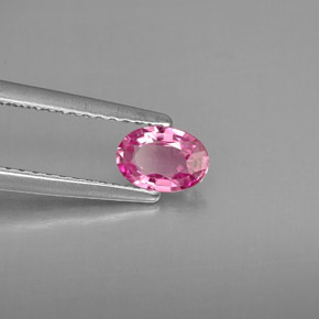 Zafiro rosa natural de 0,52 ct, corte óvalo, VS