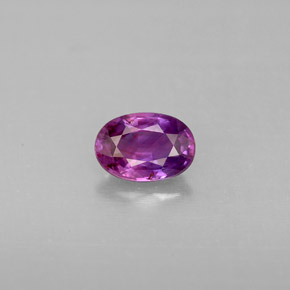 Zafiro violeta natural de 0,60 ct, corte óvalo, VS-SI