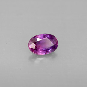 Zafiro violeta natural de 0,60 ct, corte óvalo, VS-SI