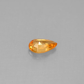 Zafiro naranja natural de 0,50 ct, en forma de pera, VS