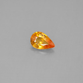 Zafiro naranja natural de 0,51 ct, en forma de pera, VS