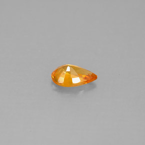 Zafiro naranja natural de 0,51 ct, en forma de pera, VS