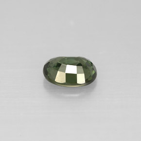 Zafiro verde natural de 0,80 ct, corte óvalo, VS
