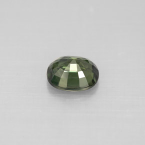 Zafiro verde natural de 0,94 ct, corte óvalo, VS