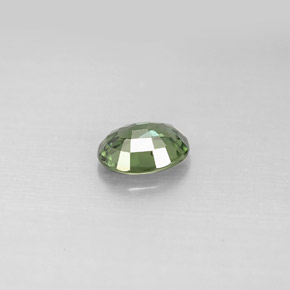 Zafiro verde natural de 0,76 ct, corte óvalo, VS