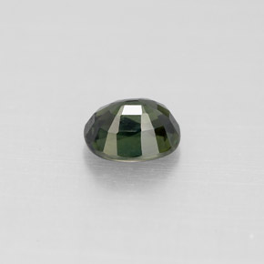Zafiro verde natural de 0,88 ct, corte óvalo, VS