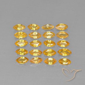 Gemas de zafiro amarillo natural de 3,90 ct, marquesa, VVS-VS