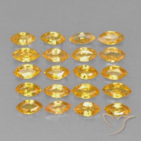 Gemas de zafiro amarillo natural de 3,90 ct, marquesa, VVS-VS
