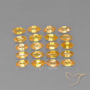 Gemas de zafiro amarillo natural de 3,90 ct, marquesa, VVS-VS