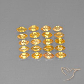 Gemas de zafiro amarillo natural de 3,67 ct, marquesa, VVS-VS