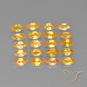 Gemas de zafiro amarillo natural de 3,67 ct, marquesa, VVS-VS