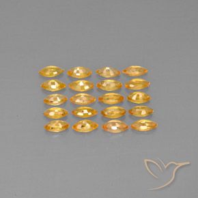 Gemas de zafiro amarillo natural de 3,67 ct, marquesa, VVS-VS