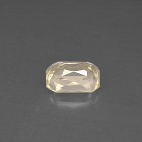 Zafiro amarillo natural de 1,40 ct, corte esmeralda, VS