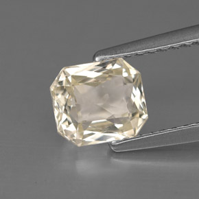 Zafiro amarillo natural de 1,40 ct, corte esmeralda, VVS