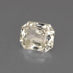 Zafiro amarillo natural de 1,60 ct, corte esmeralda, VVS-VS