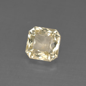 Zafiro amarillo natural de 1,33 ct, corte esmeralda, VVS-VS