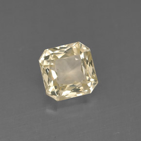 Zafiro amarillo natural de 1,33 ct, corte esmeralda, VVS-VS