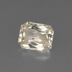 Zafiro amarillo natural de 1,34 ct, corte esmeralda, VVS-VS