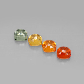 Gemas de zafiro multicolor natural de 2,80 ct, corte cojín, VS