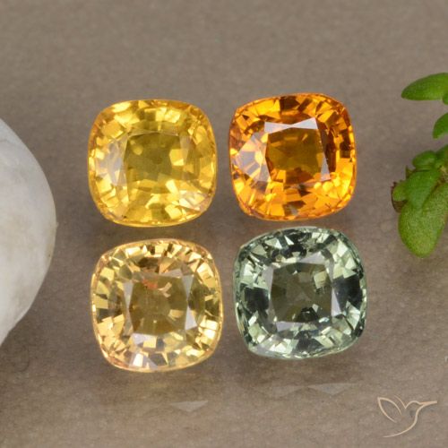 Gemas de zafiro multicolor natural de 2,65 ct, corte cojín, VS