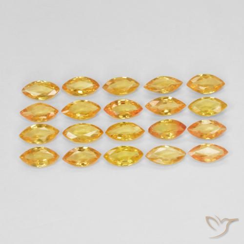 2.95ctw Natural Naranja albaricoque Zafiro, Marquesa, VVS-VS
