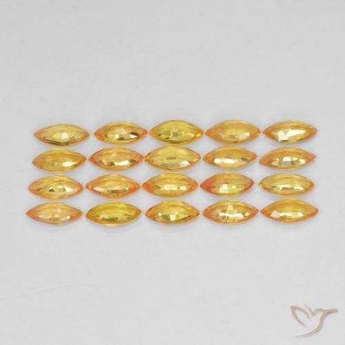 Gemas de Zafiro Naranja albaricoque natural de 2.95 ct, Marquesa, VVS-VS