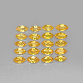 Gemas de zafiro naranja natural de 3,03 ct, marquesa, VVS-VS