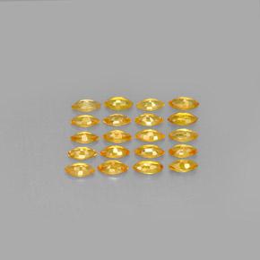 Gemas de zafiro naranja natural de 3,03 ct, marquesa, VVS-VS