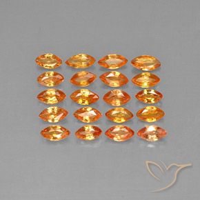 3.03ctw Natural Naranja oscuro Zafiro, Marquesa, VVS-VS